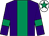 Purple, emerald green stripe and armlets, white cap, emerald green star (Mrs Jacqueline Morris)