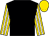 Black, gold and white striped sleeves, gold cap (Mrs C R Philipson)