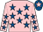 Pink, royal blue stars, royal blue cap, pink star (Magical Avalon)