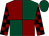Maroon and dark green (quartered), maroon and black check sleeves, dark green cap (Mr & Mrs P Carter)