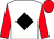 White, black diamond, red sleeves and cap (The Bb Partnership)