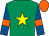 Emerald green, yellow star, royal blue sleeves, orange armlets, orange cap (Ms Leslie Clune)