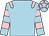 Light blue, pink epaulets, hooped sleeves and star on cap (Mr A Campbell)