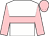 White, pink hoop, sleeves and cap (Mrs Liz Annett)