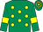 Emerald green, yellow spots and armlets, hooped cap (Robert And Sarah Tizzard)