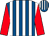 Royal blue and white stripes, red sleeves (Mike & Jordan Ford)