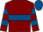 Maroon, royal blue hoop, hooped sleeves, royal blue cap (The Whartons)