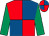 Red and royal blue (quartered), emerald green sleeves (Mr Gwyn Evans)