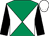 Emerald green and white diabolo, black sleeves, white cap (Graham Doyle & Hazel Lawrence)