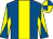 Royal blue, yellow stripe, yellow and royal blue diabolo on sleeves, quartered cap (Mr Mohammed Alenezi)