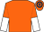 Orange, white & orange halved sleeves, orange & royal blue hooped cap (Rory Slevin)