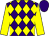 Purple & yellow diamonds, yellow sleeves, purple cap (Vincent Gaul)