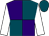 Purple and teal quarters, white sleeves, teal hoop, teal cap (South Of Fifth Racing)