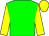 Green, green circled 'p' on yellow belt, yellow sleeves, yellow cap (R C Park Racing Stable, Inc)