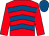 Red, royal blue chevrons, red sleeves, royal blue cap (Cp Racing)