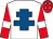 White, royal blue cross of lorraine, red sleeves, white armlets and stars on red cap (The Twenty One Partnership)