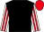 Black, white & red striped sleeves, red cap (M Reid)