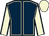Dark blue, beige seams, beige sleeves, dark blue seams, beige cap (Majority Partnership)