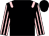 Black, pink epaulettes, pink & black striped sleeves, black cap (Number Nine Syndicate)