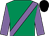 Emerald green, mauve sash & sleeves, black cap (James J O'Keeffe)