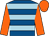 Royal blue, light blue hoops, orange sleeves and cap (The North Star Oscar Partnership)