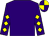 Purple, yellow diamonds on sleeves, quartered cap (Mr Jonathan Williams & Partner)