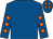 Royal blue, orange spots on sleeves and cap (Strutting Cockerels Syndicate)