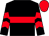 Black, red hoop, chevrons on sleeves, red cap (Mr A D Brown)