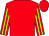 Red, yellow striped sleeves (Amazing Racing)