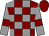 Maroon and grey check, grey sleeves, maroon armlets, maroon cap (Ann Selsby, Chris Riley & Mike Wheeler)