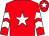 Red, white star, white chevrons on sleeves, white star on cap (Mr & Mrs J Owens Partnership)