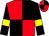 Red and black (quartered), black sleeves, yellow armlets (Dr T Fielding)