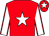 Red, white star, white sleeves, red seams, red cap, white star (O'connor, Coomes, Scholefield, Allen)