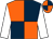 Dark blue & orange quartered, white sleeves, dark blue & orange quartered cap (Lerom Investments Limited)