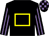 Black, yellow hollow box, black and mauve striped sleeves, check cap (Miss Suzy Smith)