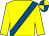 Yellow, royal blue sash, quartered cap (Gold & Blue Syndicate)