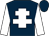 Dark blue, white cross of lorraine and sleeves (Mr Ollie Pears)