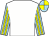 White, light blue and yellow striped sleeves, quartered cap (Mr N Tinkler)