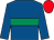 Royal blue, emerald green hoop, red cap (Mr S A Heley & Partner)