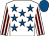 White, royal blue stars, white and maroon striped sleeves, royal blue cap (E H Jones (Paints) Ltd)