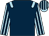 Dark blue, light blue epaulets, light blue and dark blue striped sleeves and cap (Killala House Racing Partnership)