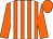 Orange & white stripes, orange sleeves & cap (Blackwater Valley Syndicate)