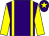 Purple, yellow braces, sleeves and star on cap (Ashgill Stud)