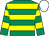 Emerald green & yellow hoops, white cap (John P McManus)