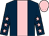Dark blue, pink stripe, dark blue sleeves, pink stars, pink cap (The Rode Farm Racing Club)