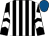 BLACK and WHITE stripes, chevrons on sleeves, ROYAL BLUE cap (D&d Armstrong Ltd)