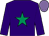 Purple, emerald green star, mauve cap (A Dawson & Mrs K Campbell)