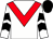 White, red chevron, white and black chevrons on sleeves, black cap (Ayrshire Racing & Partner)