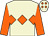 Beige, orange triple diamond & sleeves, beige cap, orange diamonds (John N Place)