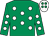 Emerald green, white spots, white cap, emerald green spots (Miracle Racing Syndicate)